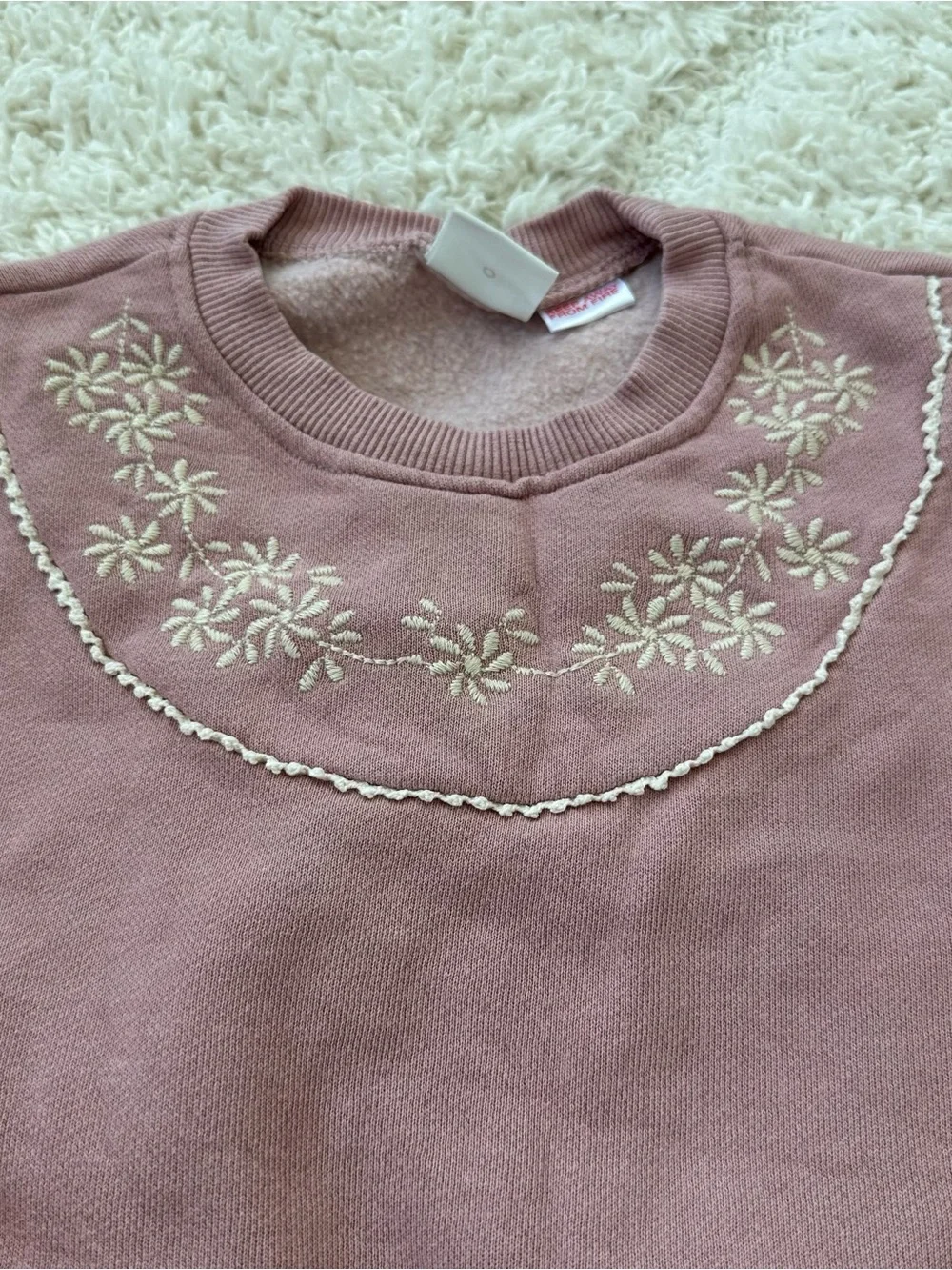 Zara Embroidered Pink & Brown Floral Set